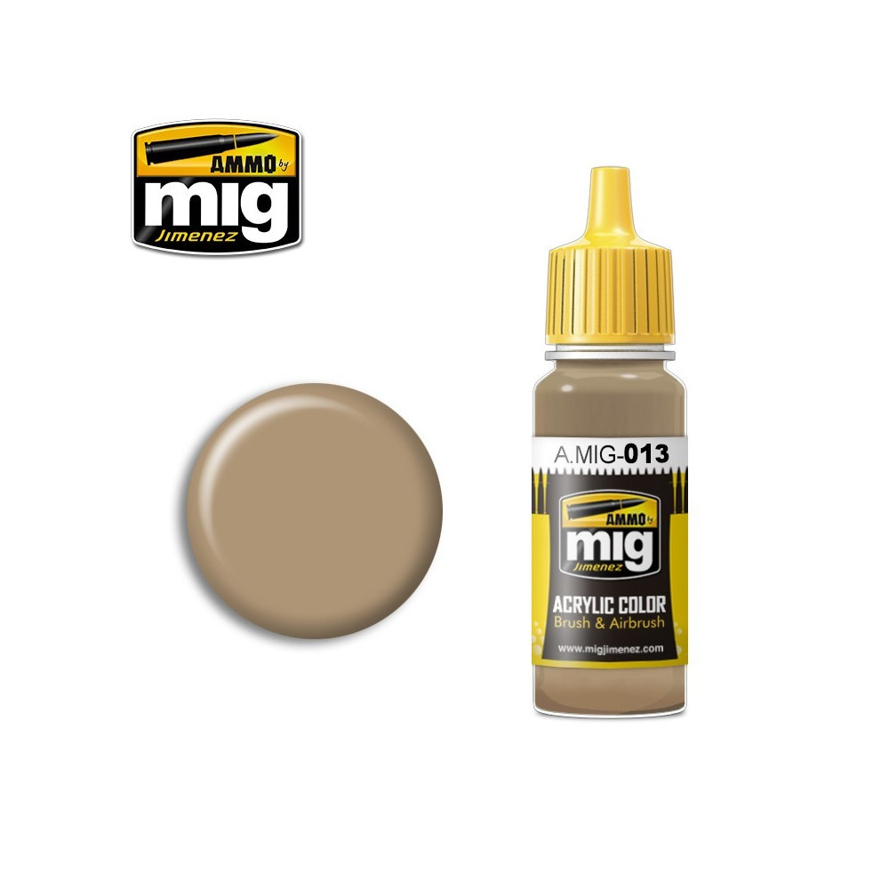 Peinture acrylique RAL 8000 BRUN JAUNE 17ml Mig AMMO - MIG Jimenez A.MIG-0013 - 1