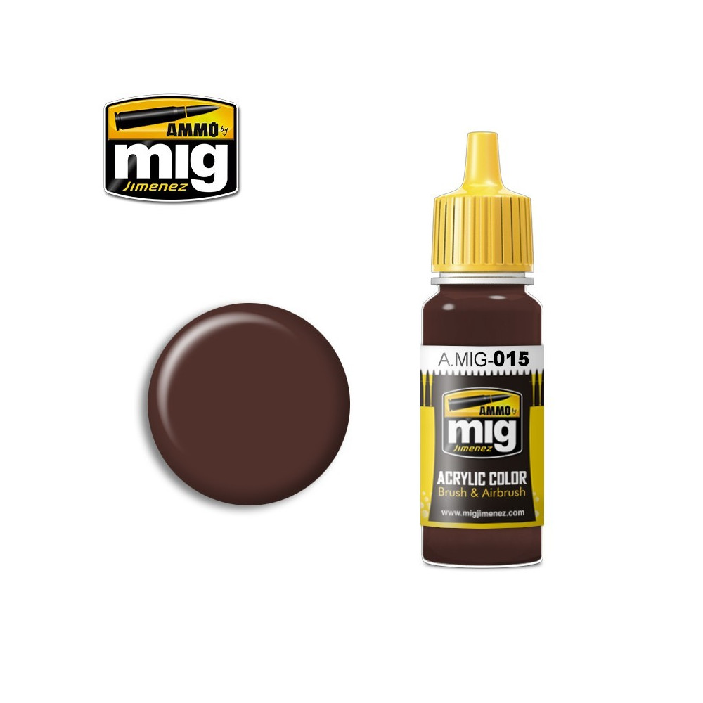 Peinture acrylique RAL 8017 BRUN CHOCOLAT 17ml Mig AMMO - MIG Jimenez A.MIG-0015 - 1