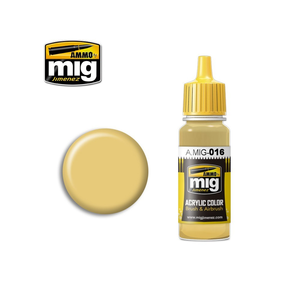 Peinture acrylique RAL 8020 BRUN JAUNE 17ml Mig AMMO - MIG Jimenez A.MIG-0016 - 1