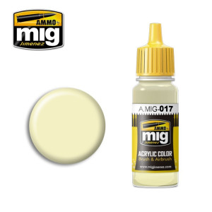 Peinture acrylique RAL 9001 BLANC CRÈME 17ml Mig AMMO - MIG Jimenez A.MIG-0017 - 1