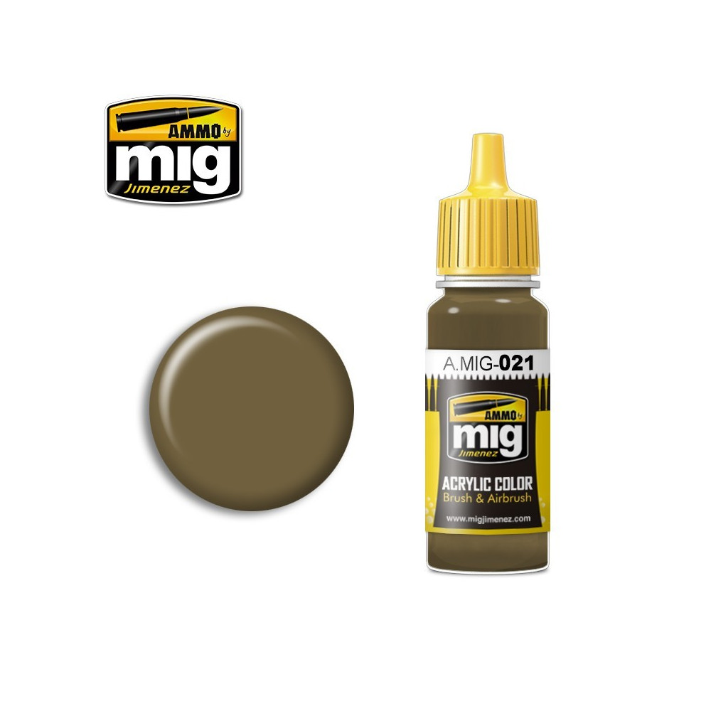 Peinture acrylique BRONZE RUSSE 7K 17ml Mig AMMO - MIG Jimenez A.MIG-0021 - 1