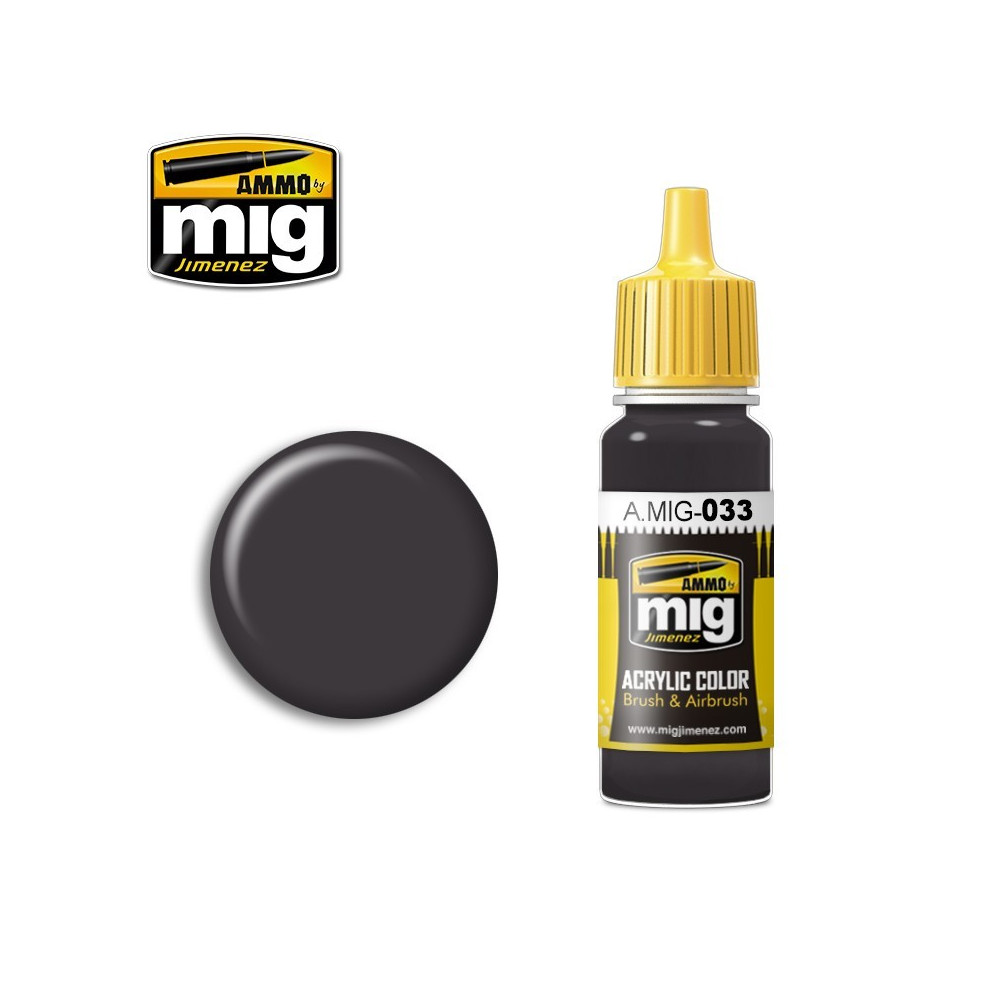 Peinture acrylique PNEUS ET CAOUTCHOUC 17ml Mig AMMO - MIG Jimenez A.MIG-0033 - 1