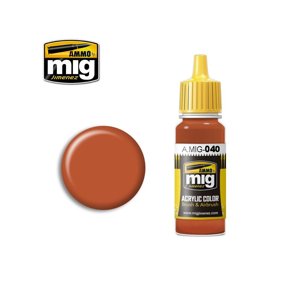 Peinture acrylique ROUILLE MOYENNE 17ml Mig AMMO - MIG Jimenez A.MIG-0040 - 1