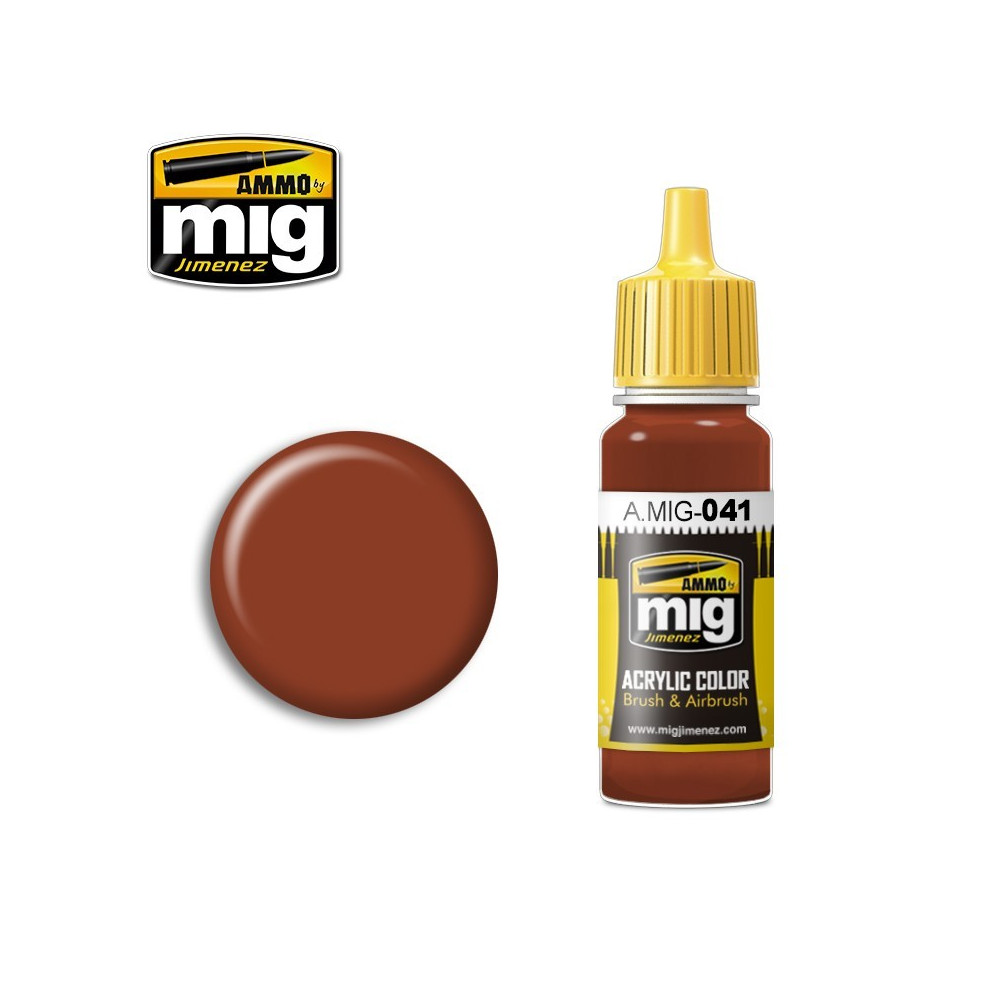 Peinture acrylique ROUILLE FONCÉE 17ml Mig AMMO - MIG Jimenez A.MIG-0041 - 1