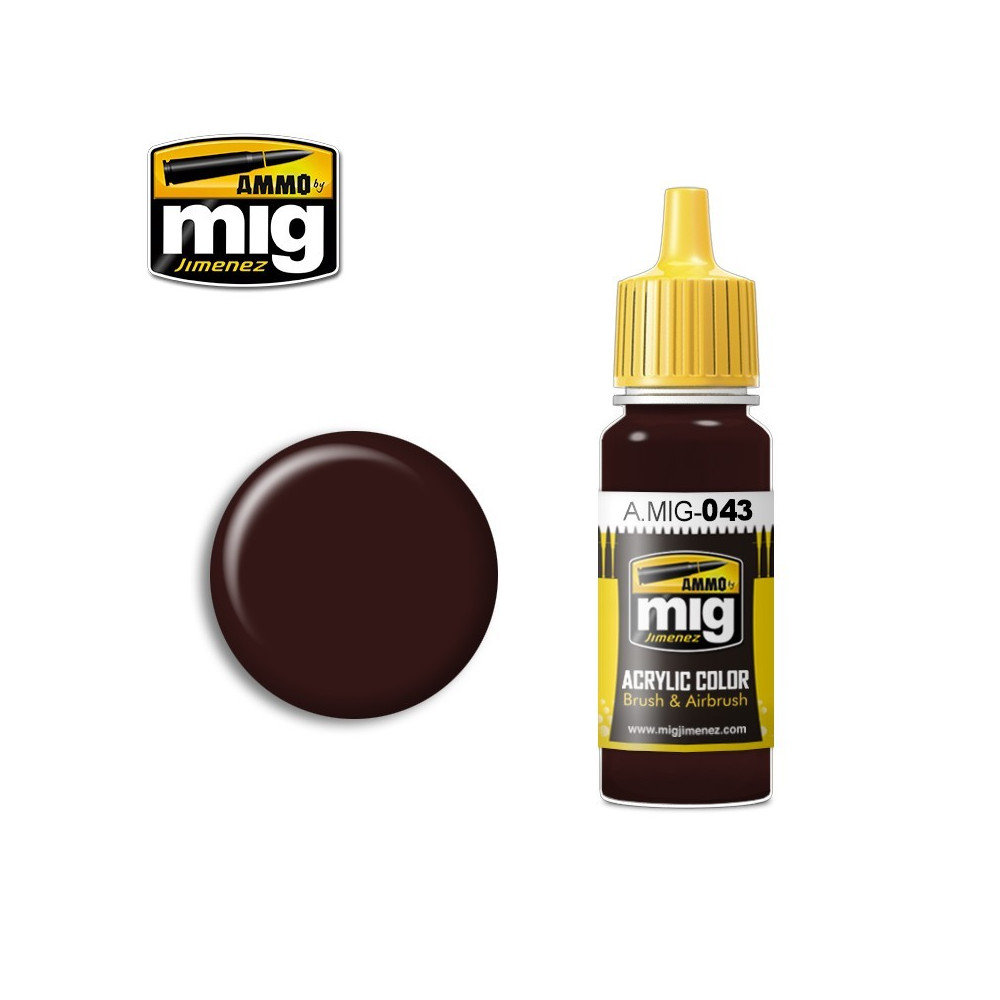 Peinture acrylique ROUILLE D'OMBRE 17ml Mig AMMO - MIG Jimenez A.MIG-0043 - 1