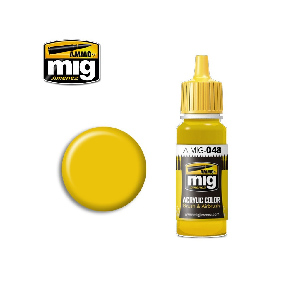 Peinture acrylique JAUNE 17ml Mig AMMO - MIG Jimenez A.MIG-0048 - 1