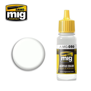 Peinture acrylique BLANC MAT 17ml Mig AMMO - MIG Jimenez A.MIG-0050 - 1