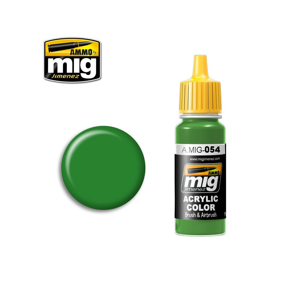 Peinture acrylique SIGNAL VERT 17ml Mig AMMO - MIG Jimenez A.MIG-0054 - 1