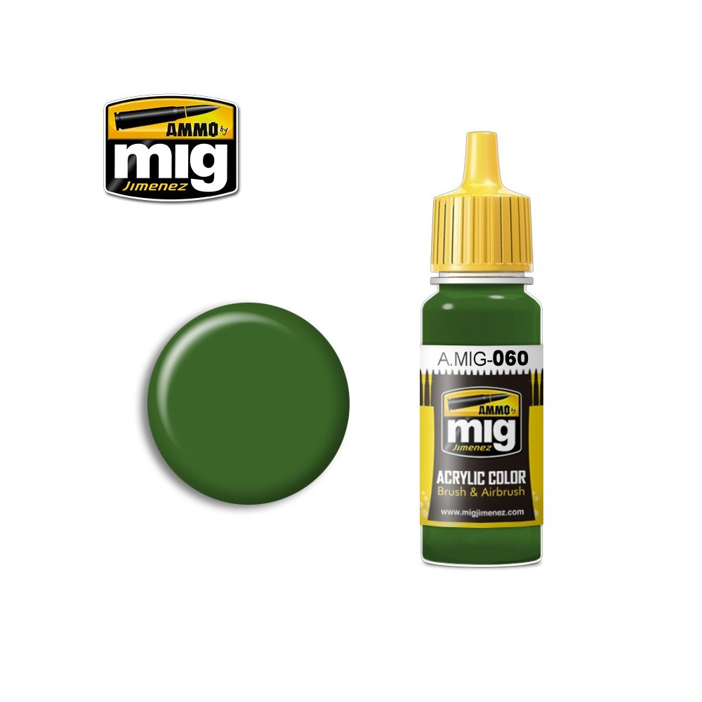 Peinture acrylique VERT PÂLE 17ml Mig AMMO - MIG Jimenez A.MIG-0060 - 1