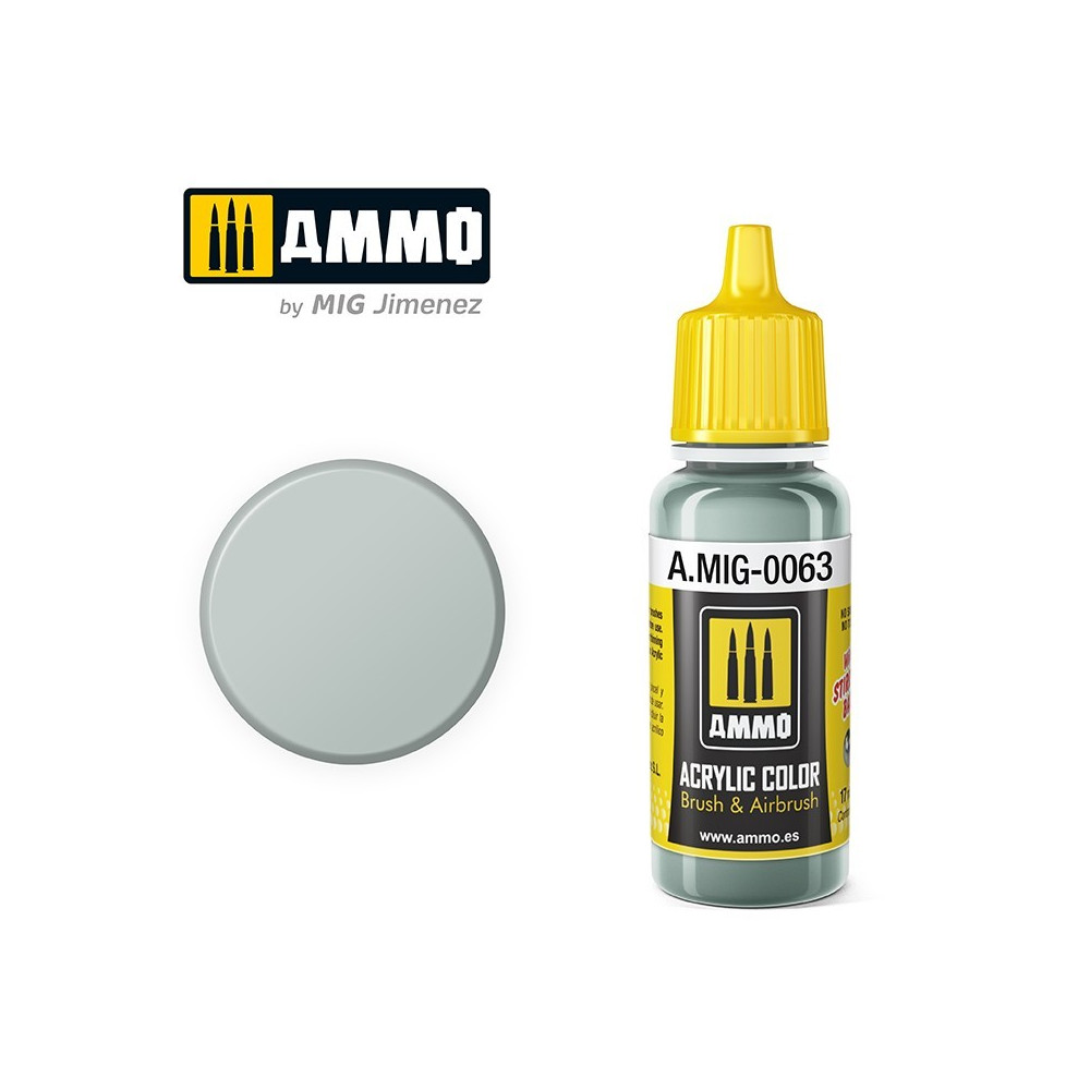 Peinture acrylique RLM 76 GRIS PALE 17ml Mig AMMO - MIG Jimenez A.MIG-0063 - 1