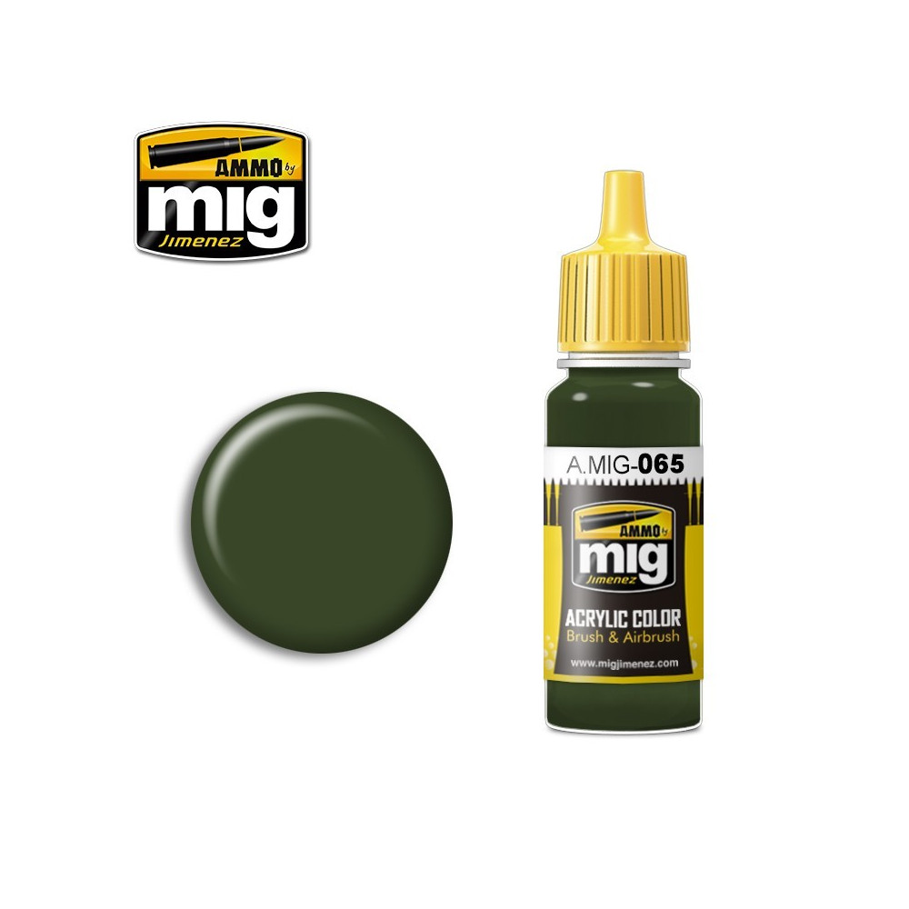 Peinture acrylique VERT FORÊT 17ml Mig AMMO - MIG Jimenez A.MIG-0065 - 1