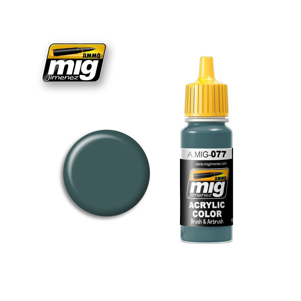 Peinture acrylique VERT TERNE 17ml Mig AMMO - MIG Jimenez A.MIG-0077 - 1