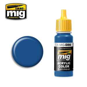 Peinture acrylique BLEU (RAL 5019) 17ml Mig AMMO - MIG Jimenez A.MIG-0086 - 1