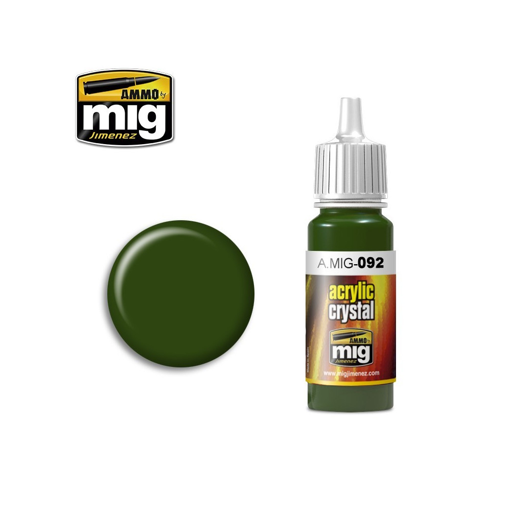 Peinture acrylique VERT CRISTAL 17ml Mig AMMO - MIG Jimenez A.MIG-0092 - 1