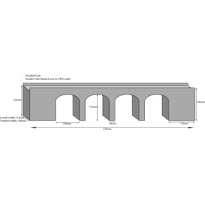 Metcalfe PO241 Maquette, Viaduc en pierre à double voie Metcalfe MET-PO241 - 3