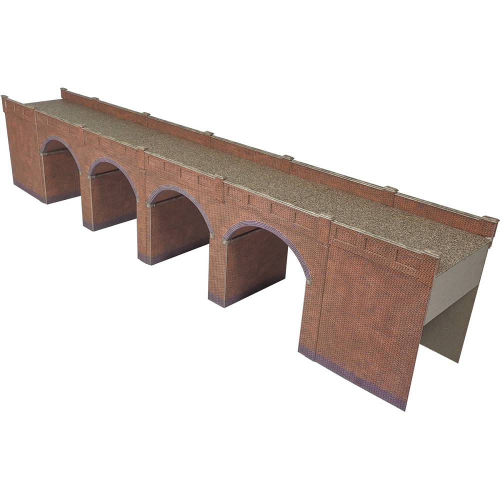 Metcalfe PO240 Maquette, Viaduc en briques rouges à double voie Metcalfe MET-PO240 - 1