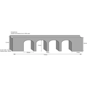 Metcalfe PO240 Maquette, Viaduc en briques rouges à double voie Metcalfe MET-PO240 - 3