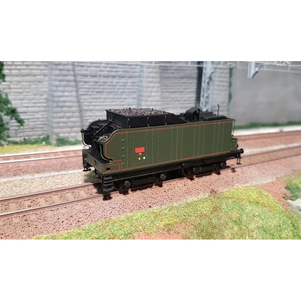 Ree Modeles MB 094 Tender Type PLM 30 A 150 SNCF, Vert SNCF 306 filets rouge (pour décor) Ree Modeles MB-094 - 1