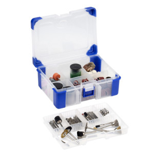 COFFRET KIT D'ACCESSOIRES POUR OUTILS ROTATIFS TYPE DREMEL ET PROXXON