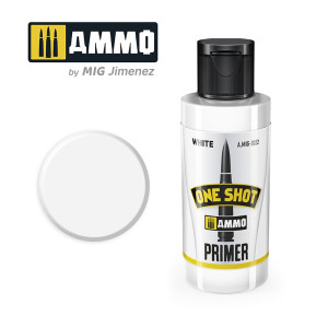 Peinture acrylique PRIMER Blanc ONE SHOT (60ml) Mig AMMO - MIG Jimenez A.MIG-2022 - 1