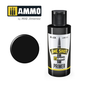 Peinture acrylique PRIMER Noir ONE SHOT (60ml) Mig AMMO - MIG Jimenez A.MIG-2023 - 1