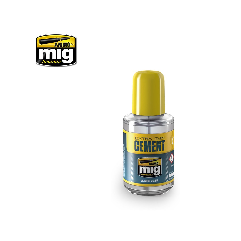 Colle Polyester Extra Fine Cement (30ml) Mig AMMO - MIG Jimenez A.MIG-2025 - 1