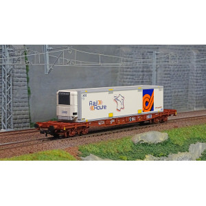 Jouef HJ6243 Wagon porte-conteneurs à bogies, TOUAX, S70, avec caisse mobile Rail Route Jouef HJ6243 - 1