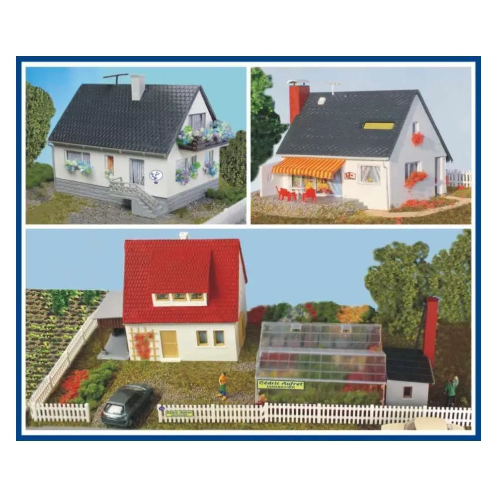 Sai 216 Coffret de 3 pavillons dont un maraicher et barrières Sai Sai_216 - 1 Sai 216 Coffret de 3 pavillons dont un maraicher et barrières Sai Sai_216 - 1