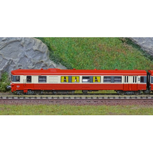 REE Modeles NW200 Autorail EAD X-4567 + Remorque XR-8531, toit rouge, 3 feux, logo SNCF encadré, dépôt Lyon-Vaise Ree Modeles NW