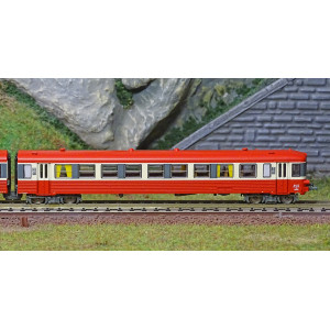 REE Modeles NW200 Autorail EAD X-4567 + Remorque XR-8531, toit rouge, 3 feux, logo SNCF encadré, dépôt Lyon-Vaise Ree Modeles NW