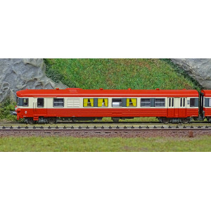 REE Modeles NW202 Autorail EAD X-4524 + Remorque XR-8534, toit rouge, 3 feux, logo SNCF nouilles, dépôt Sotteville Ree Modeles N