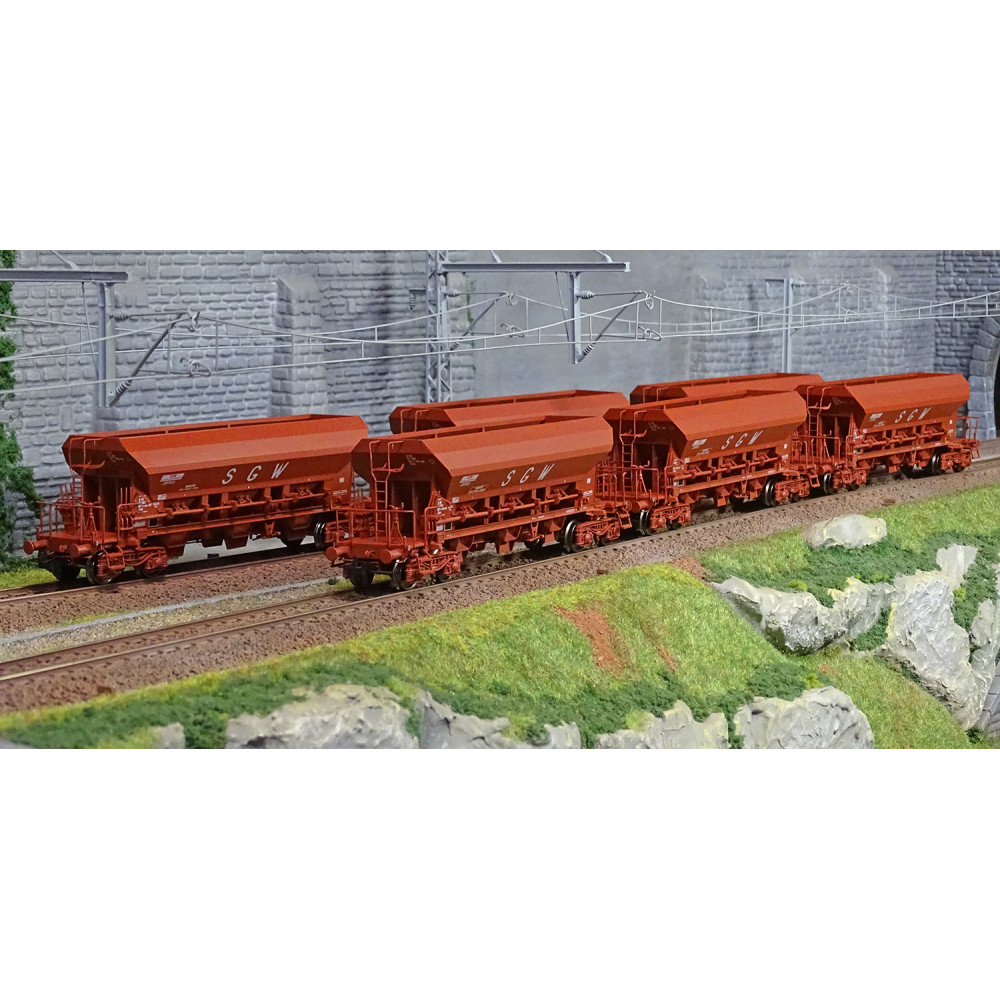 Ree modeles WB798 Set de 6 wagons trémie F70 Eads, SGW, ep. IV Ree Modeles WB-798 - 1