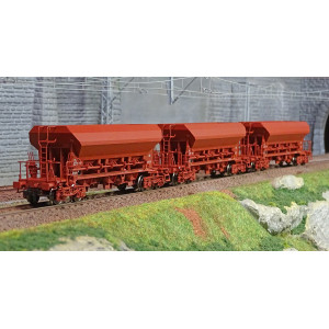 Ree modeles WB800 Set de 3 wagons trémie F70 Eads, SNCF, ep. IV Ree Modeles WB-800 - 1