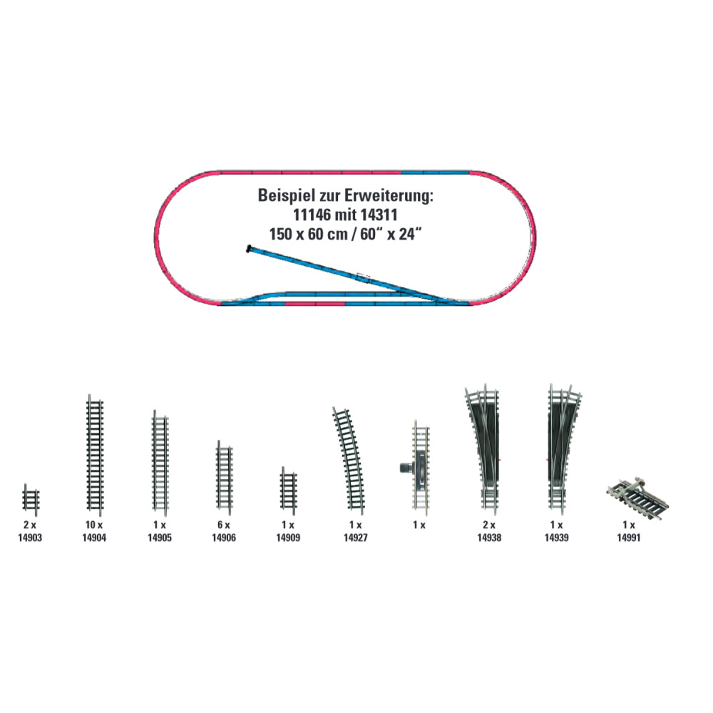 MiniTrix 14311 Coffret de voies complémentaire H1 Trix Trix_14311 - 1