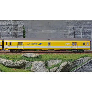 LS Models 40446 Set de 2 voitures Postales UIC, jaune/blanche, toit gris, inscription PTT, PA UIC + PA UIC Ls models Lsm_40446 -