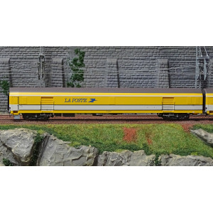 LS Models 40447 Set de 2 voitures Postales UIC, jaune/blanche, toit gris, inscription PTT, Pe UIC + Pe UIC Ls models Lsm_40447 -