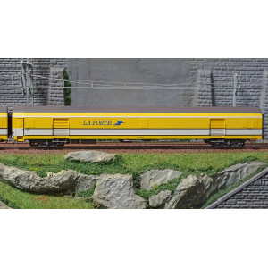 LS Models 40447 Set de 2 voitures Postales UIC, jaune/blanche, toit gris, inscription PTT, Pe UIC + Pe UIC Ls models Lsm_40447 -