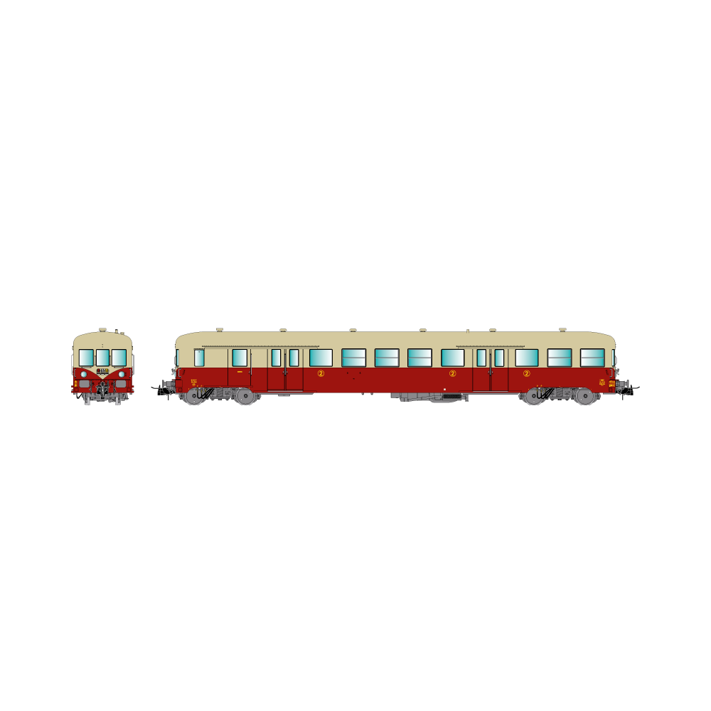 R37 HO41250 Remorque d'autorail ZR 27113, 2ème classe, SNCF, rouge et crème, ep. III Rail 37 - R37 R37_HO41250 - 1 R37 HO41250 Remorque d'autorail ZR 27113, 2ème classe, SNCF, rouge et crème, ep. III Rail 37 - R37 R37_HO41250 - 1