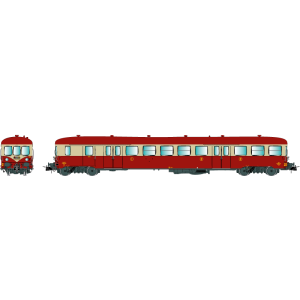 R37 HO41263 Remorque d'autorail ZR BDX 27212, 1ère/2ème classe, SNCF, rouge et crème, toit rouge, ep. IV Rail 37 - R37 R37_HO412