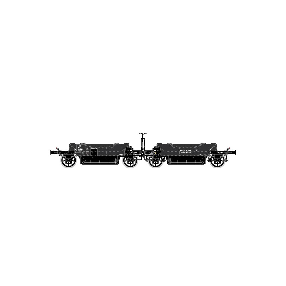 R37 HO41100 Couplage de wagons à ballast, VVsuw 953118, AL, ep. II Rail 37 - R37 R37_HO41100 - 1