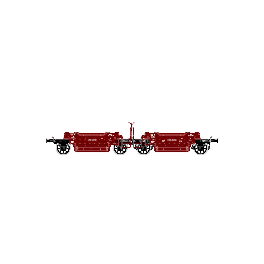 R37 HO41101 Couplage de wagons à ballast, VTswf2 8956-55, PLM, ep. II Rail 37 - R37 R37_HO41101 - 1 R37 HO41101 Couplage de wagons à ballast, VTswf2 8956-55, PLM, ep. II Rail 37 - R37 R37_HO41101 - 1