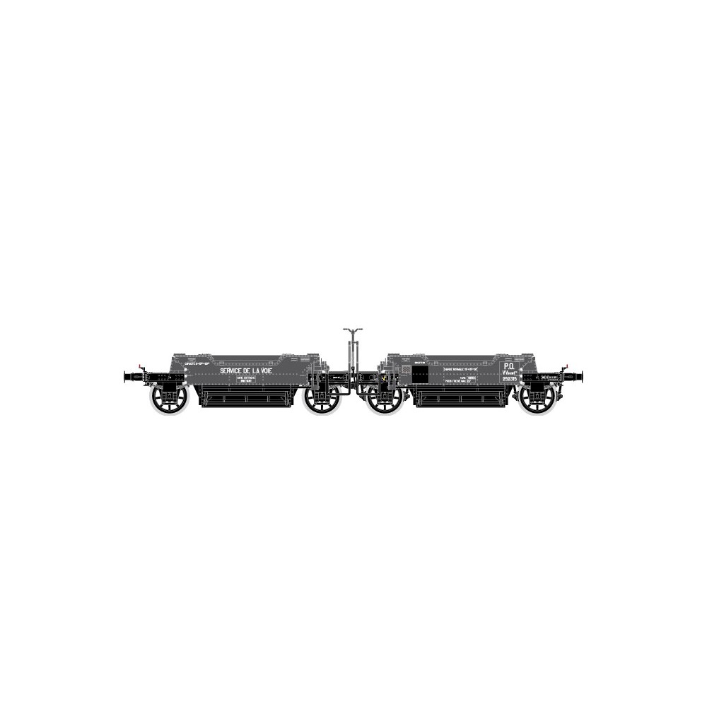 R37 HO41102 Couplage de wagons à ballast, VVsuwf2 252315, PO, ep. II Rail 37 - R37 R37_HO41102 - 1 R37 HO41102 Couplage de wagons à ballast, VVsuwf2 252315, PO, ep. II Rail 37 - R37 R37_HO41102 - 1