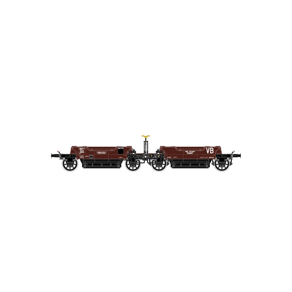 R37 HO41103 Couplage de wagons à ballast, VTswf 8954, SNCF, ep. III Rail 37 - R37 R37_HO41103 - 1