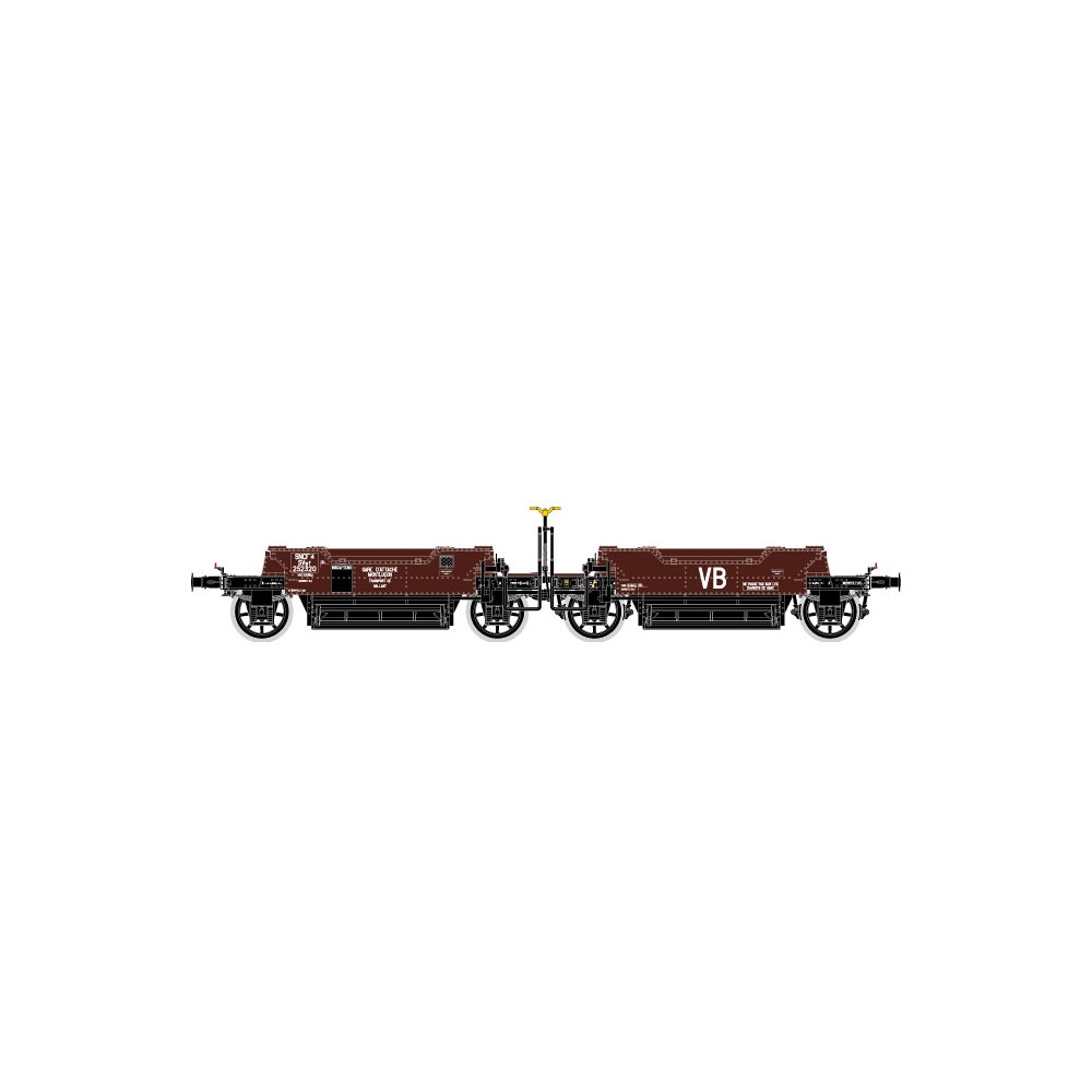 R37 HO41104 Couplage de wagons à ballast, SVwf 252320, SNCF, ep. III Rail 37 - R37 R37_HO41104 - 1 R37 HO41104 Couplage de wagons à ballast, SVwf 252320, SNCF, ep. III Rail 37 - R37 R37_HO41104 - 1