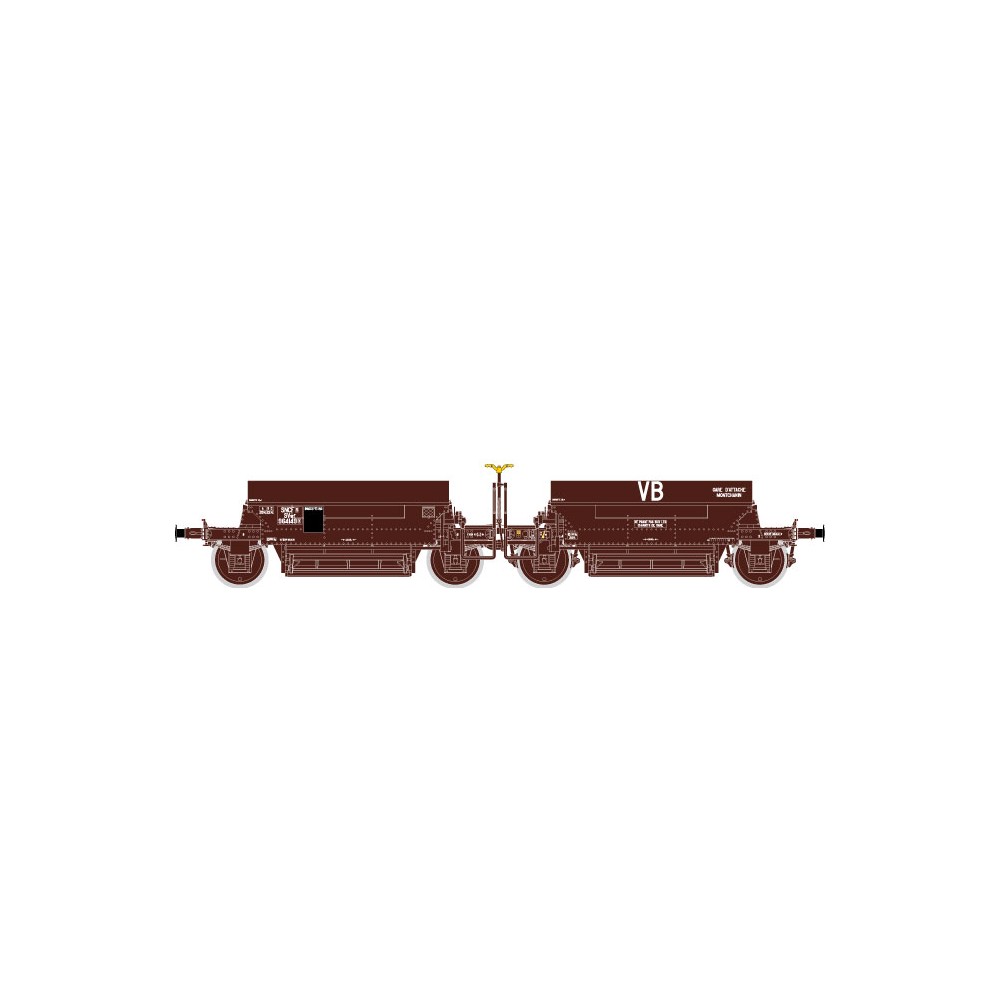 R37 HO41105 Couplage de wagons à ballast, SVwf 964149, SNCF, ep. III Rail 37 - R37 R37_HO41105 - 1 R37 HO41105 Couplage de wagons à ballast, SVwf 964149, SNCF, ep. III Rail 37 - R37 R37_HO41105 - 1