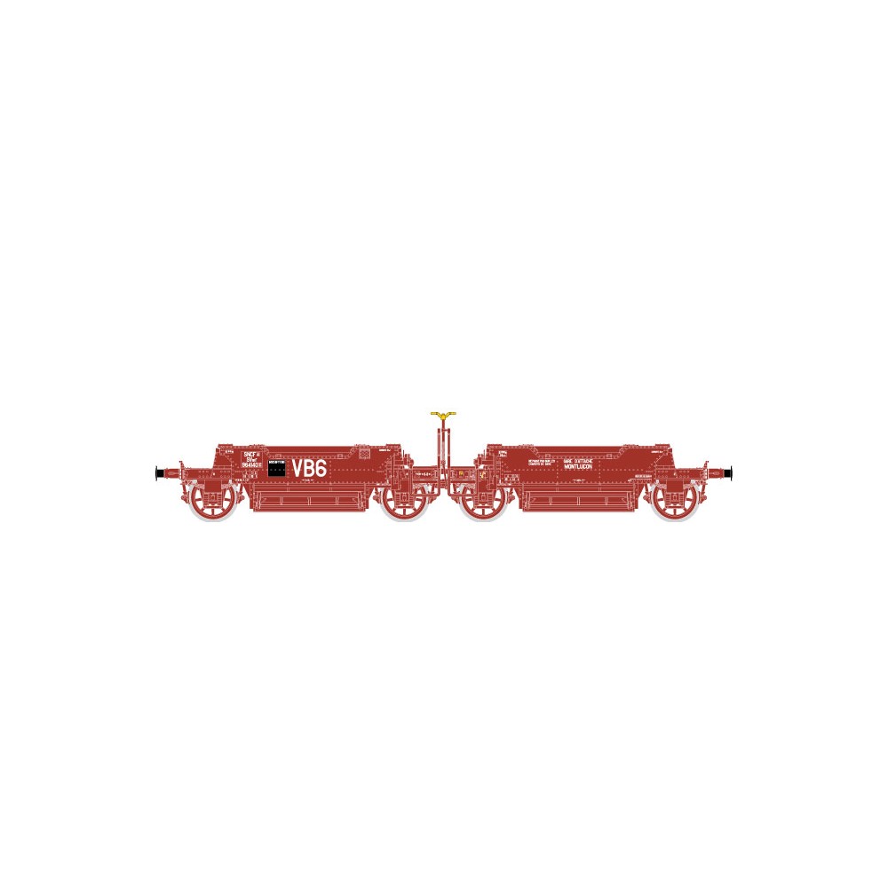 R37 HO41107 Couplage de wagons à ballast, SVwf 964140, SNCF, ep. III Rail 37 - R37 R37_HO41107 - 1 R37 HO41107 Couplage de wagons à ballast, SVwf 964140, SNCF, ep. III Rail 37 - R37 R37_HO41107 - 1