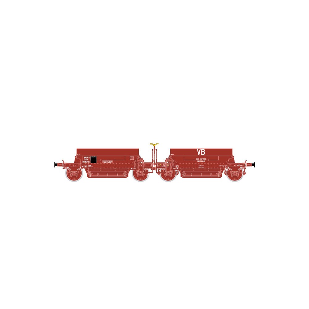 R37 HO41108 Couplage de wagons à ballast, SVwf 964572, SNCF, ep. III Rail 37 - R37 R37_HO41108 - 1 R37 HO41108 Couplage de wagons à ballast, SVwf 964572, SNCF, ep. III Rail 37 - R37 R37_HO41108 - 1