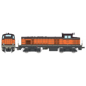Ree Access JM010S Locomotive diesel BB 63568, Livrée Arzens Orange 435, logo nouille, SNCF, digitale sonore Ree Modeles JM-010.S