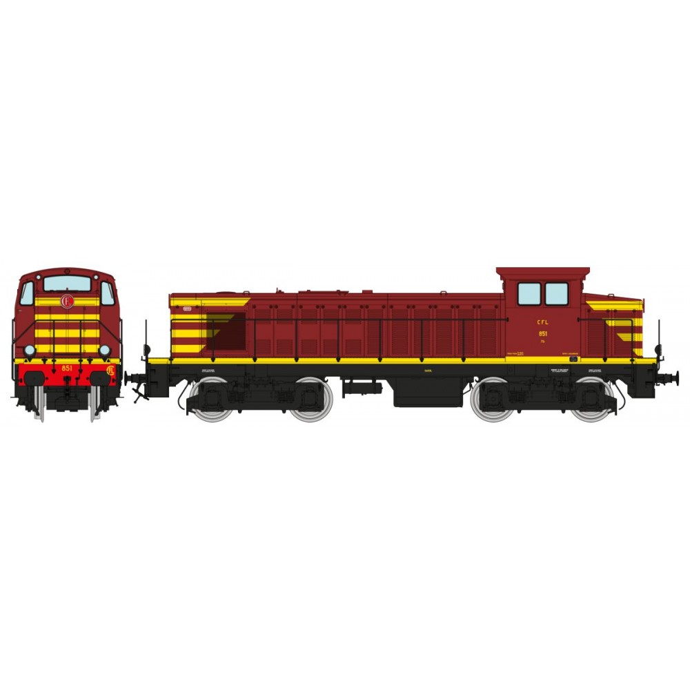 Ree Access JM011S Locomotive diesel 851, Livrée d’origine, CFL, digitale sonore Ree Modeles JM-011.S - 1