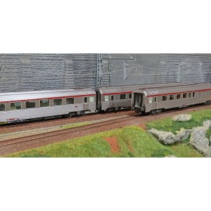 Jouef HJ4165 Set de 3 voitures voyageurs TEE Mistral, SNCF, Arux / A8u / A4Dtux Jouef HJ4165 - 1